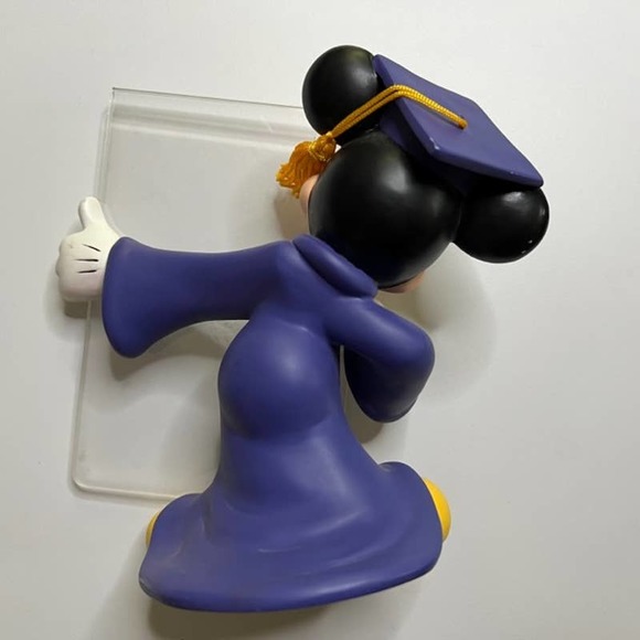Vintage Disney Mickey Mouse Graduation Frame Holder Figurine - Picture 2 of 8